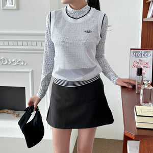 noraN Golf Skirt with Pouch Black